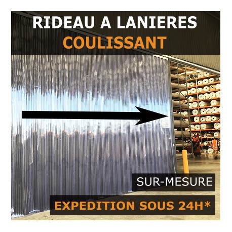 Rideau à lanières PVC, larg. 200mm x Long. 3m ( Prix pour 1 )