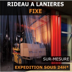 RIDEAU LAMELLES PLASTIQUE TRANSPARENT