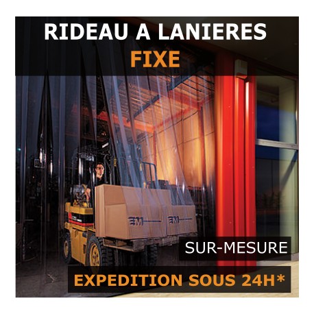 RIDEAU LAMELLES PLASTIQUE TRANSPARENT