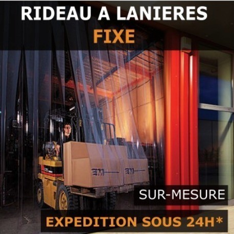 RIDEAU LAMELLES PLASTIQUE TRANSPARENT