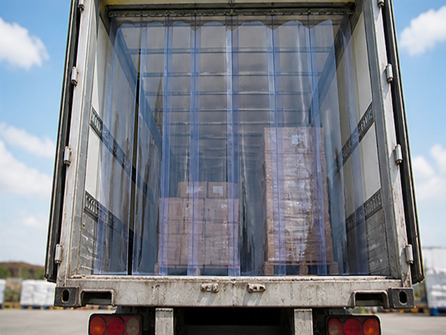 rideau à lanières PVC souple avec fixation inox