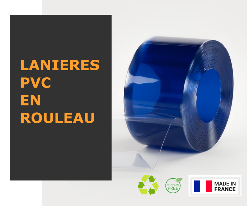 rouleau laniere pvc transparent et standard